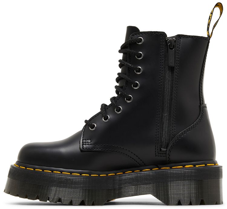 Jadon Smooth Leather Platform Boot Black