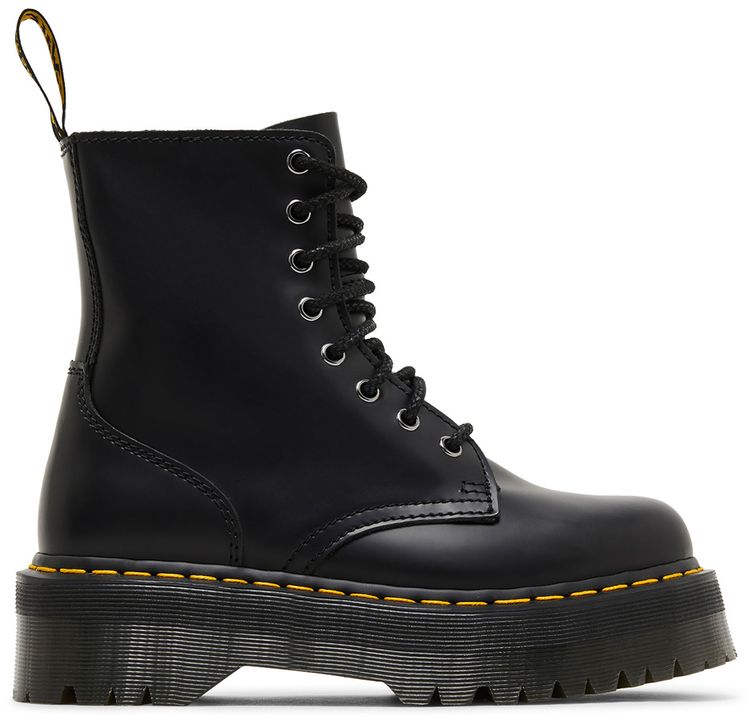Jadon Smooth Leather Platform Boot Black