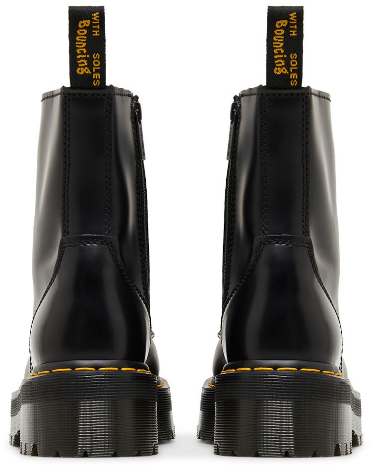 Jadon Smooth Leather Platform Boot Black