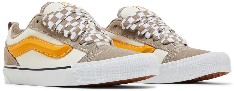 Vans Knu Skool Mega Check   Grey Marshmallow