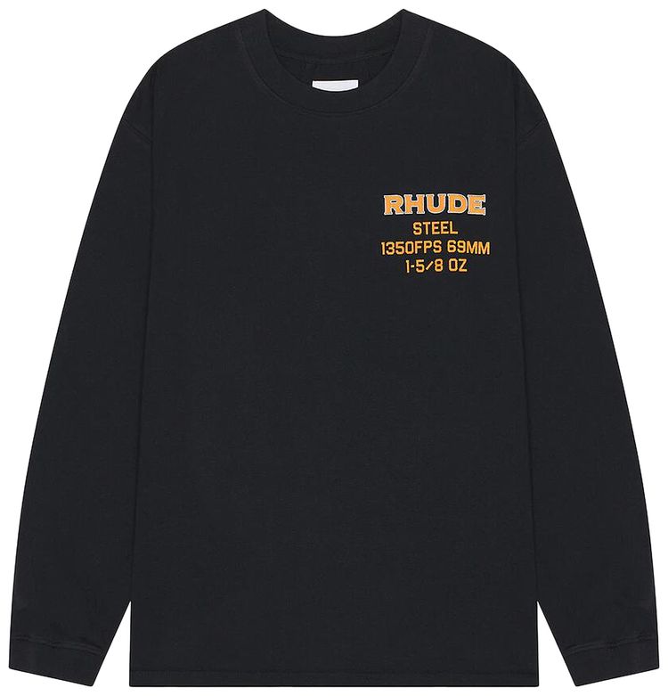 Rhude Steel Long Sleeve Tee Vintage Black