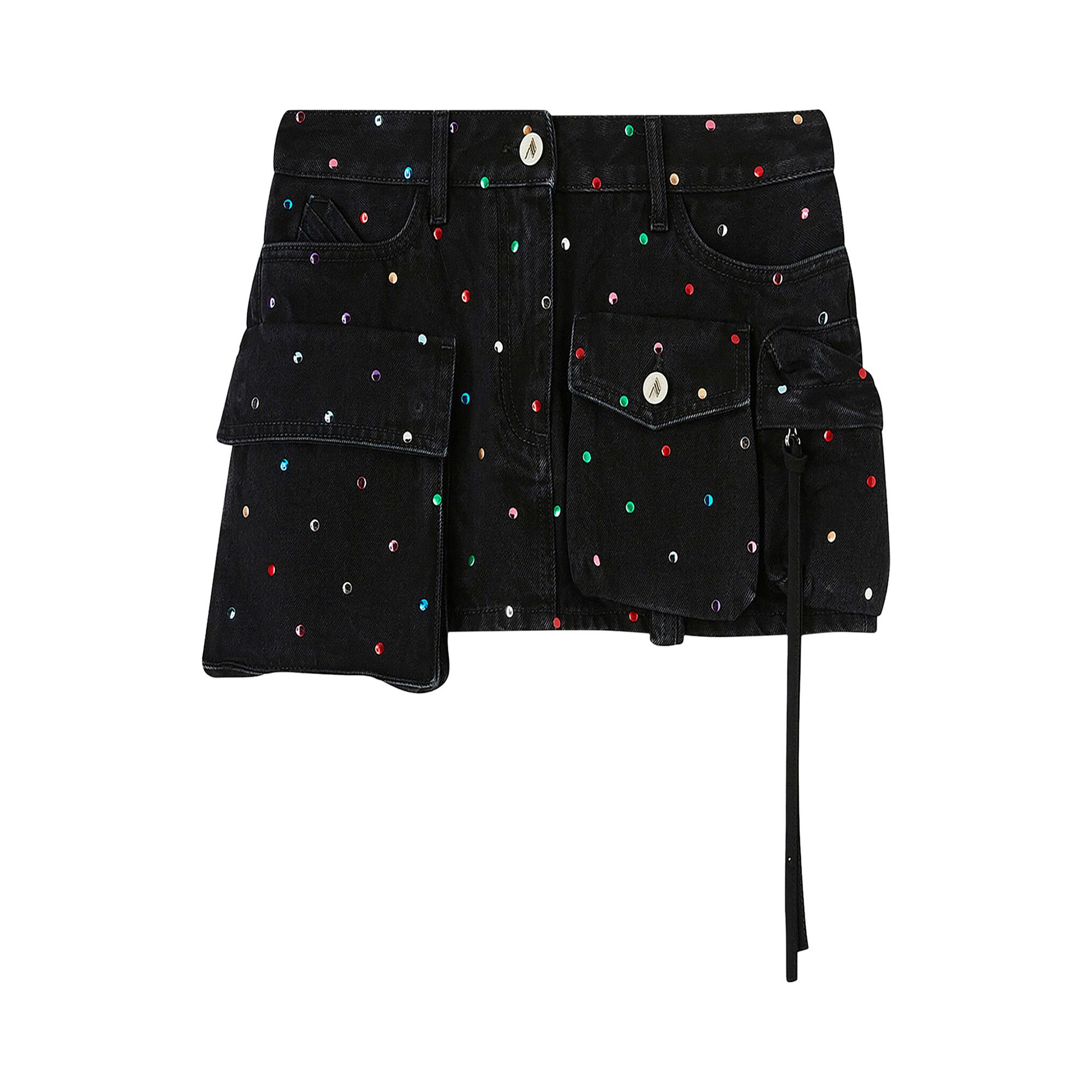 ミニスカート THE ATTICO Women Skirts 247WCS136 D075S 100 Black Buy The Attico Fay Mini Skirt 'Black' - 247WCS136 D075S 100