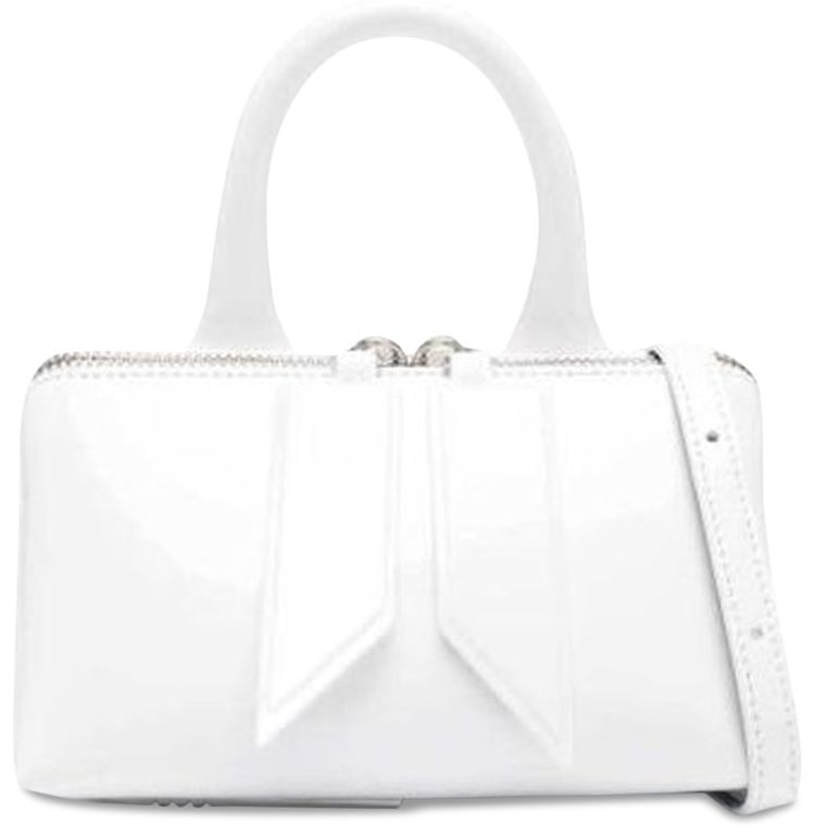 The Attico Friday Crossbody Bag Holographic White
