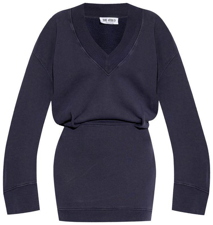 The Attico Jersey Dress Blue Violet