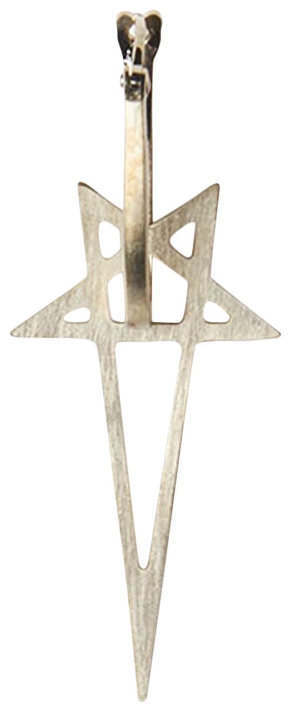Rick Owens Pentagram Earring Silver