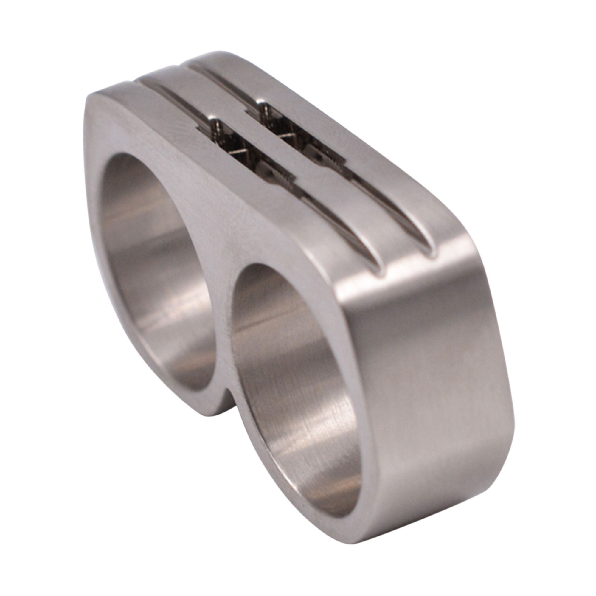 ダブルリング●RICK OWENS●RJ0000055 MMT RICK OWENS MEN DOUBLE GRILL RING PALLADIO SS24 | DOSHABURI