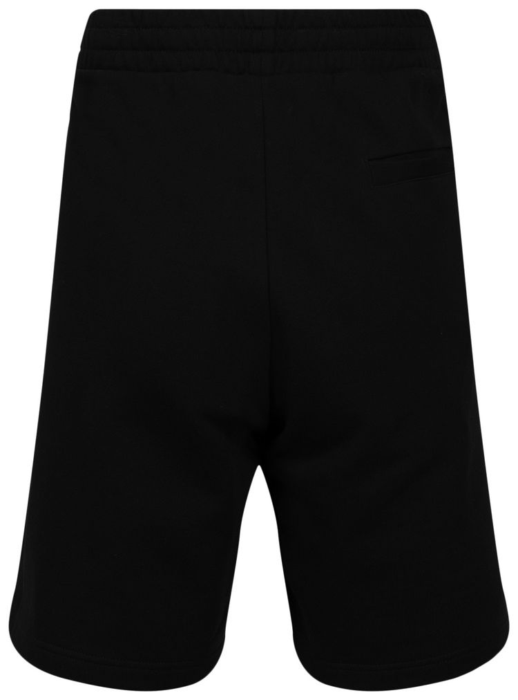 Alexander McQueen Redacted Logo Sweatshorts Darkest Black