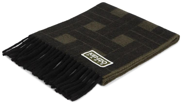 Kenzo Reversible Scarf BlackDark Green