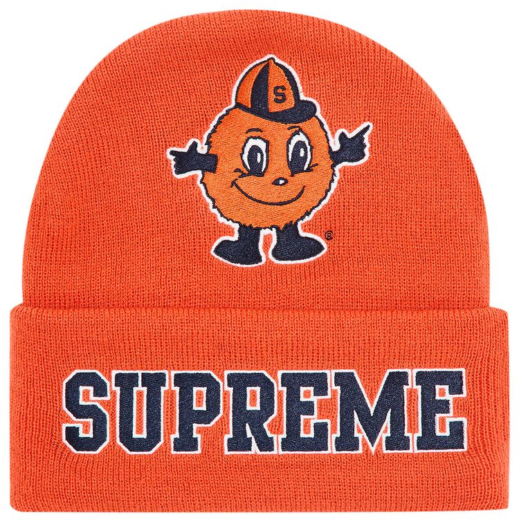 Supreme x Mitchell  Ness NCAA Beanie Orange