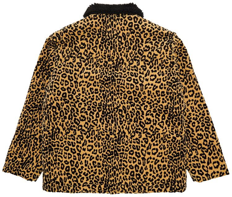 Supreme Kindermann Uncut Corduroy Car Coat Leopard