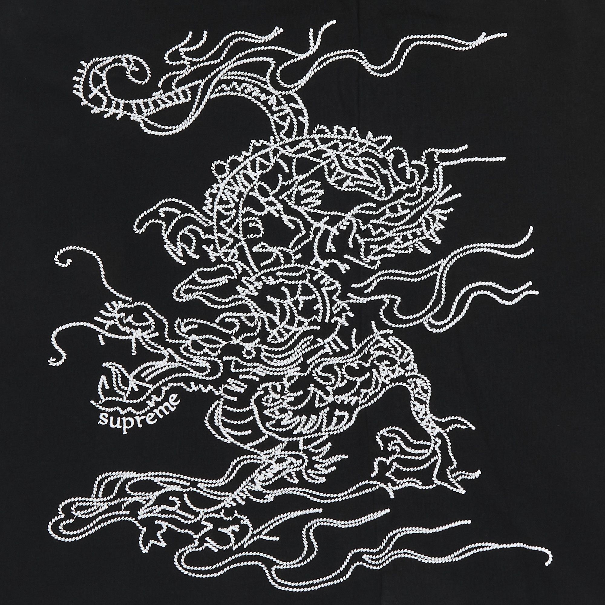 Buy Supreme Dragon Embroidered Long-Sleeve Top 'Black