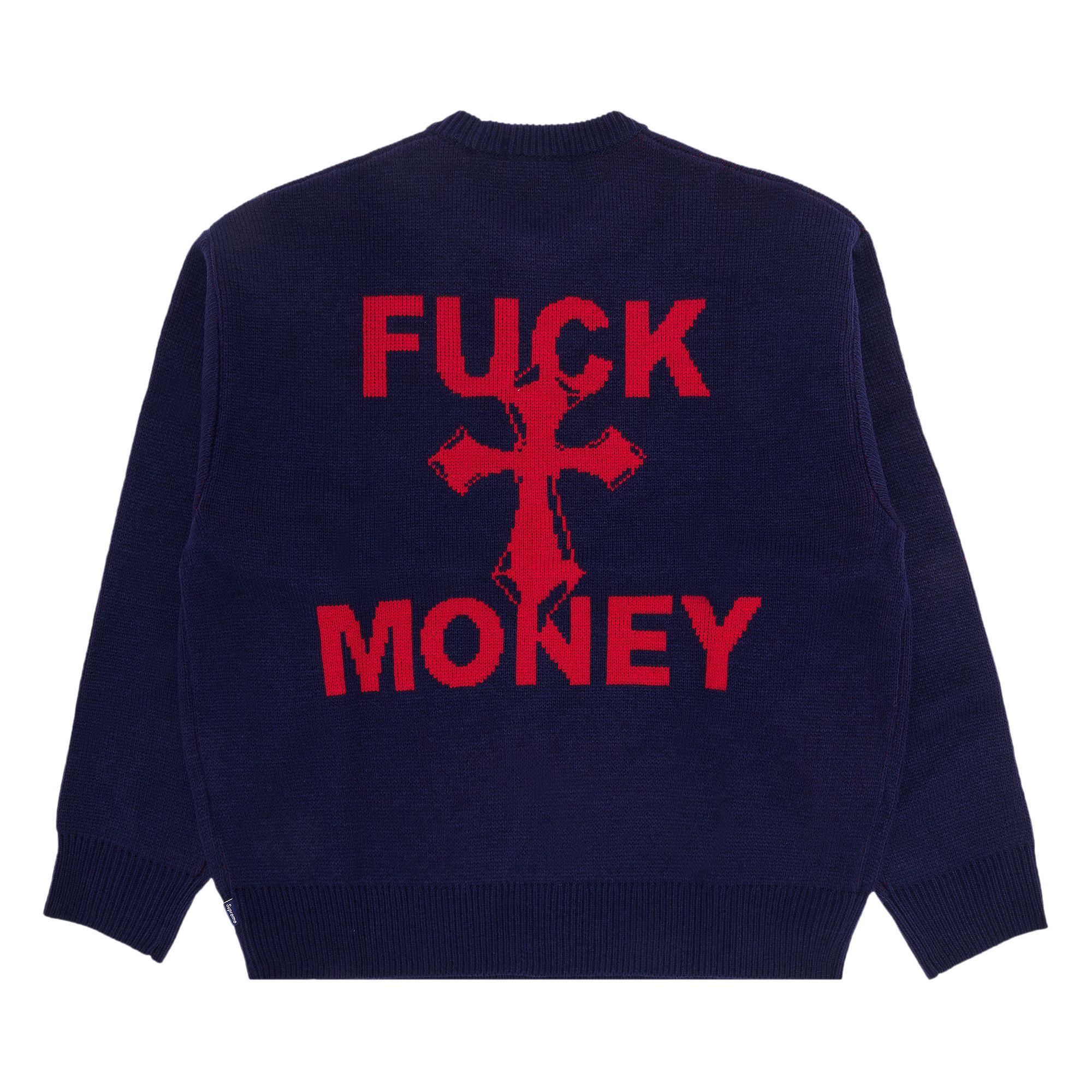 Buy Supreme Fuck Money Sweater 'Navy' - FW24SK47 NAVY | GOAT
