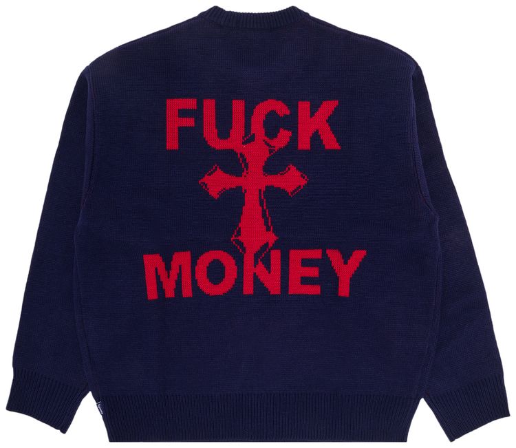 Supreme Fuck Money Sweater Navy