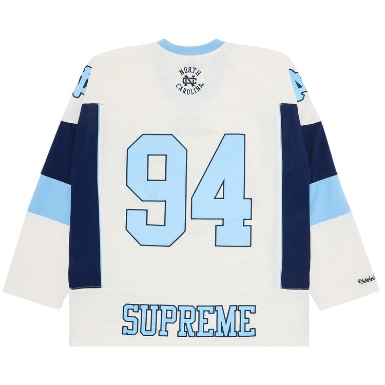 Supreme x Mitchell  Ness NCAA Hockey Jersey White