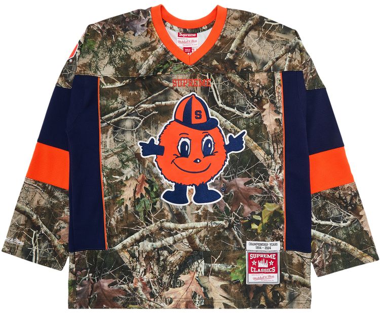 Supreme x Mitchell  Ness NCAA Hockey Jersey TrueTimber Kanati Camo