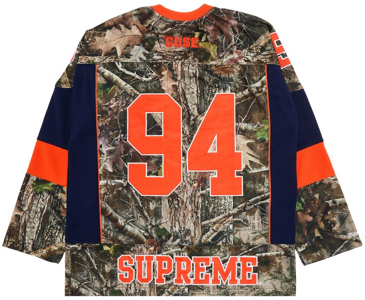 Supreme x Mitchell  Ness NCAA Hockey Jersey TrueTimber Kanati Camo