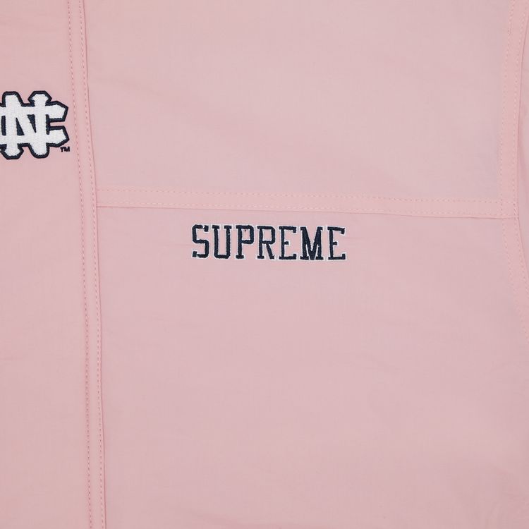 Supreme x Mitchell  Ness NCAA Hooded Stadium Jacket Pink