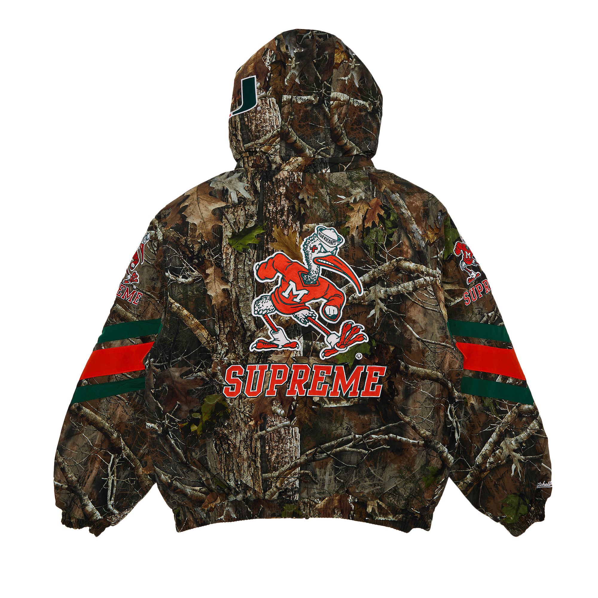 Buy Supreme x Mitchell & Ness NCAA Hooded Stadium Jacket
