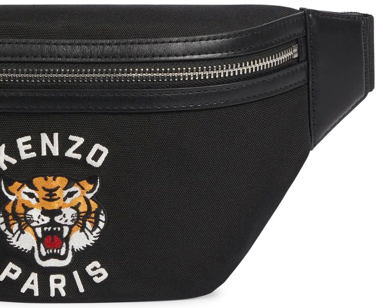 Kenzo Varsity Embroidered Belt Bag Black