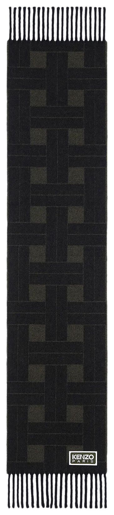 Kenzo Reversible Scarf BlackDark Green