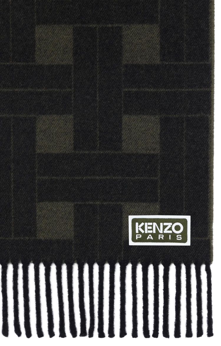 Kenzo Reversible Scarf BlackDark Green