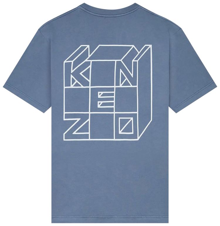 Kenzo Kube Classic T Shirt Light Blue