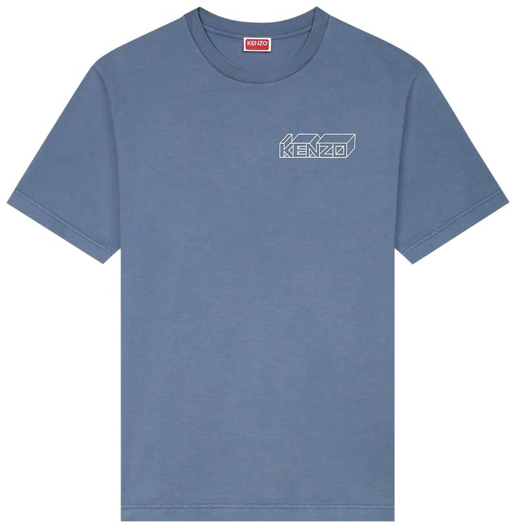 Kenzo Kube Classic T Shirt Light Blue