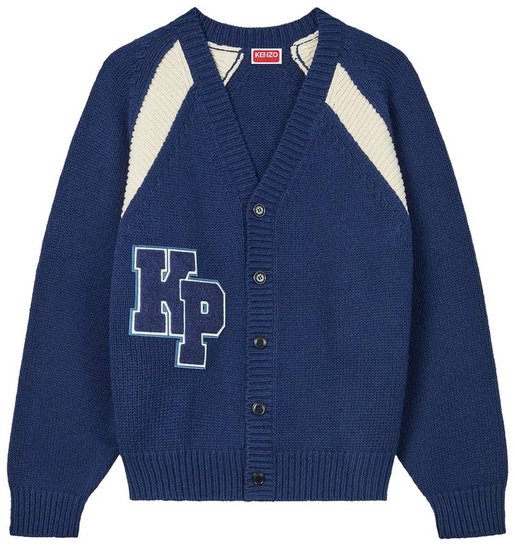 Kenzo Paris Varsity Cardigan Dark Blue