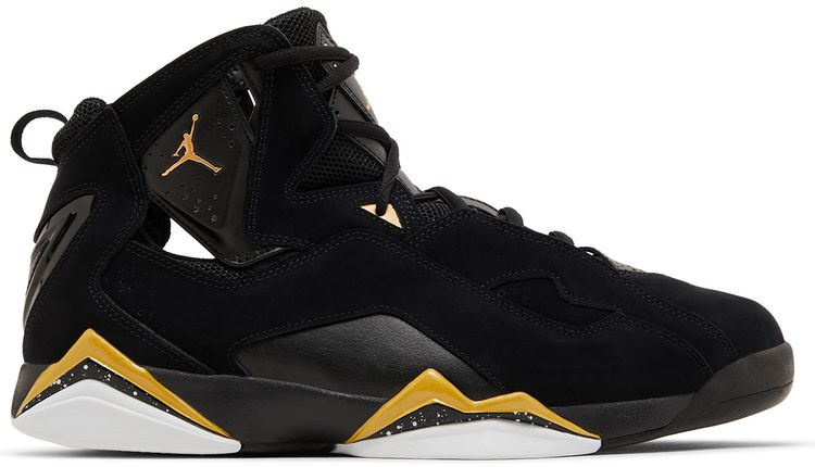 Jordan True Flight Black Metallic Gold Speckled