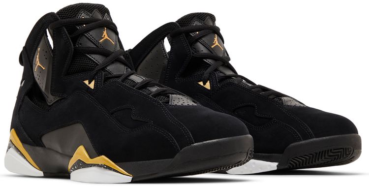 Jordan True Flight Black Metallic Gold Speckled