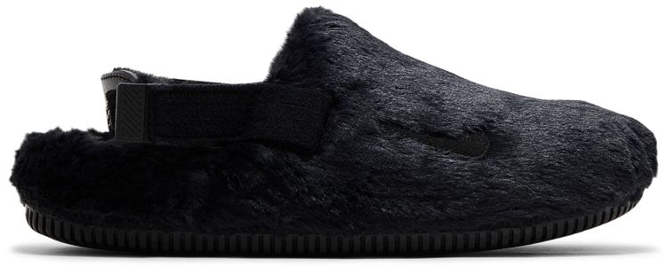 Nike Wmns Calm Mule SE Triple Black Fur