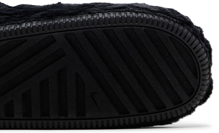 Nike Wmns Calm Mule SE Triple Black Fur