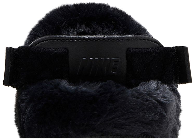 Nike Wmns Calm Mule SE Triple Black Fur