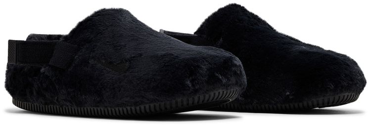 Nike Wmns Calm Mule SE Triple Black Fur