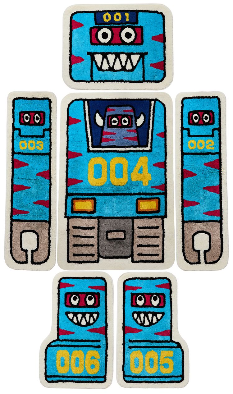 GOAT Exclusive Gallery 1950 Robot Rug Full Robot Set