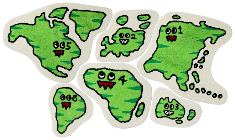 GOAT Exclusive Gallery 1950 Map Rug Full World Set