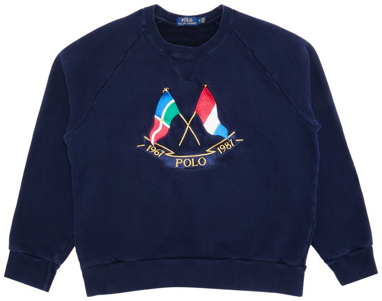 Vintage Polo Ralph Lauren Crossed Flags Crewneck Sweater