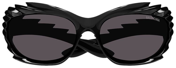 Balenciaga Spike Rectangle Sunglasses Black