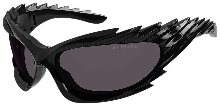 Balenciaga Spike Rectangle Sunglasses Black