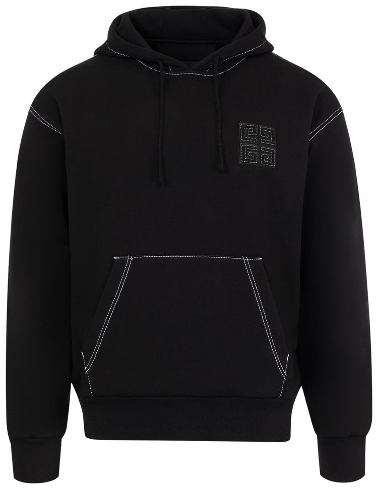 Givenchy Boxy Fit Hoodie With Pocket Base BlackWhite