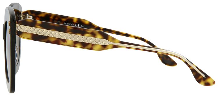 Bottega Veneta Square Sunglasses HavanaCrystalBrown