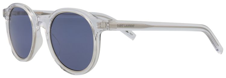 Saint Laurent Round Frame Sunglasses CrystalBlue
