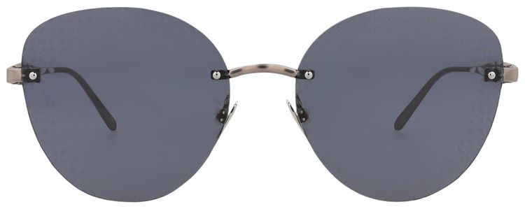 Alaia Rimless Cat Eye Sunglasses RutheniumBlue