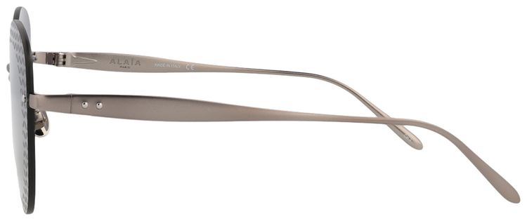 Alaia Rimless Cat Eye Sunglasses RutheniumBlue