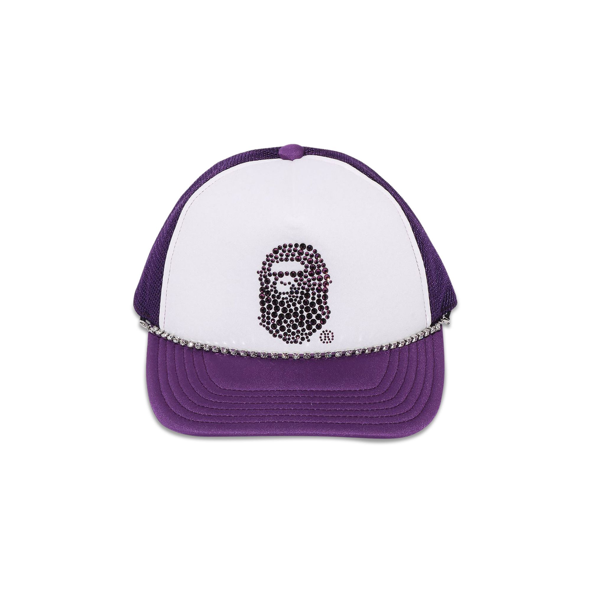 Buy BAPE Crystal Stone Ape Head Mesh Cap 'Purple' - 1K80 180 010 PURPLE |  GOAT