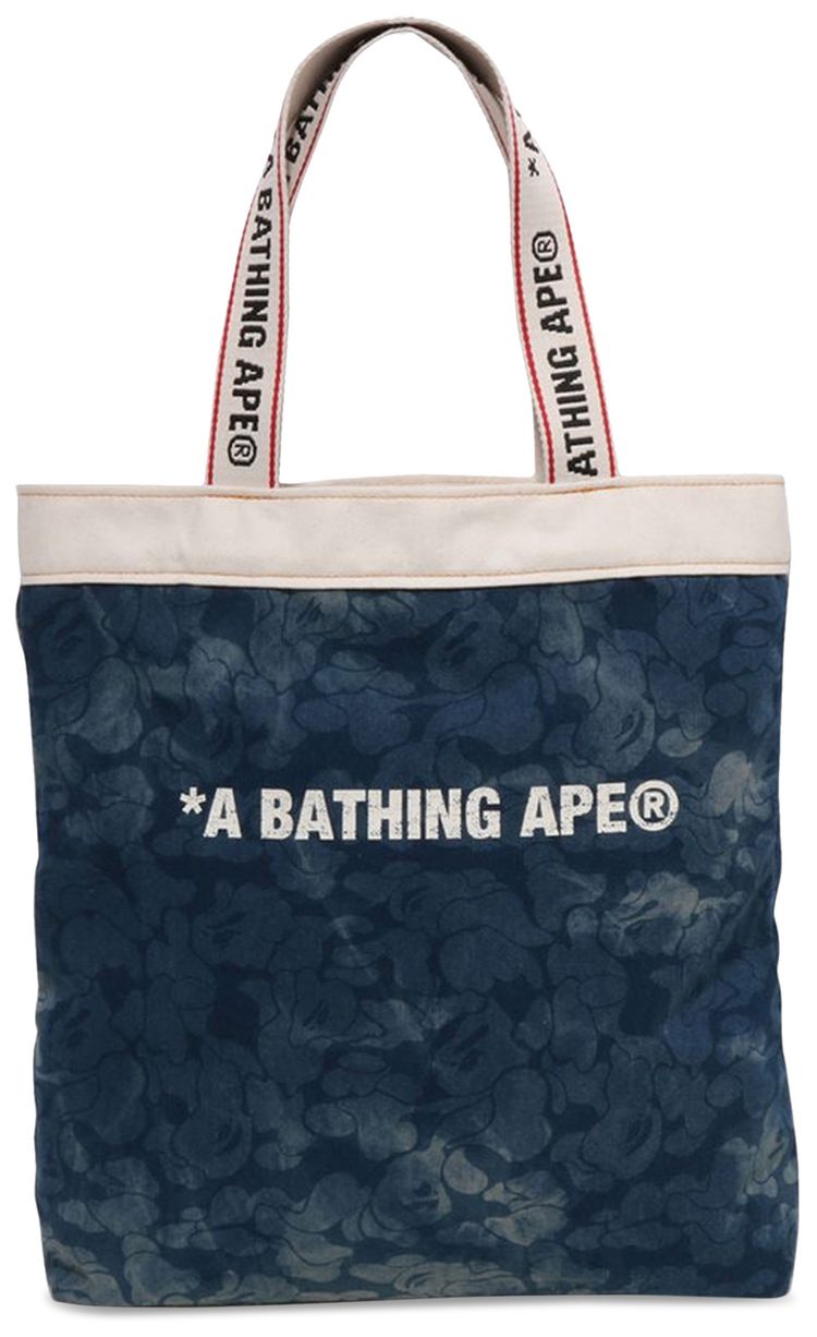 BAPE Solid Camo Denim Tote Bag Light Indigo