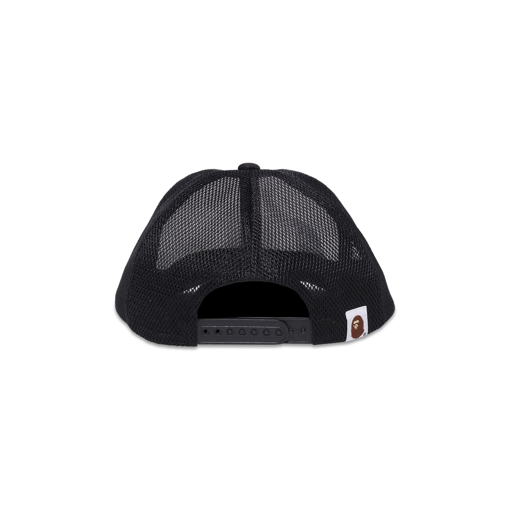 帽子 CRYSTAL STONE APE HEAD MESH CAP BLACK Buy BAPE Crystal Stone Ape Head Mesh Cap 'Black' - 1K80 180
