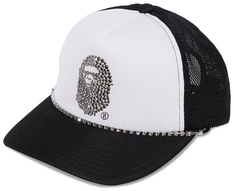 BAPE Crystal Stone Ape Head Mesh Cap Black