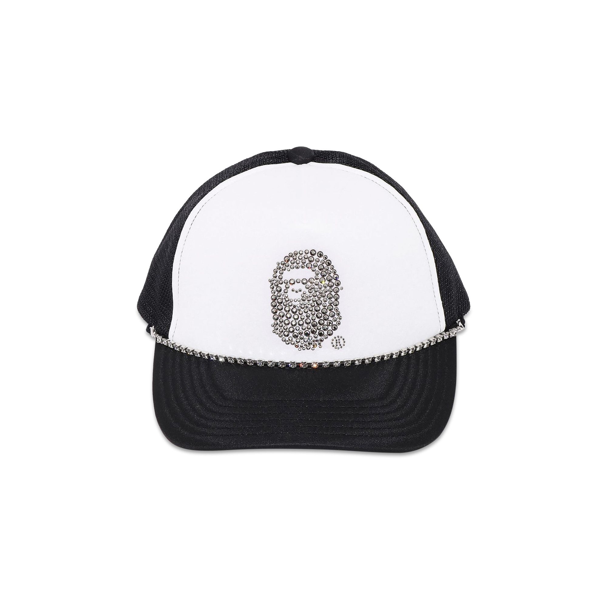 トップブランドのファッション Buy BAPE Crystal Stone Ape Head Mesh Cap 'Black' - 1K80 180 帽子