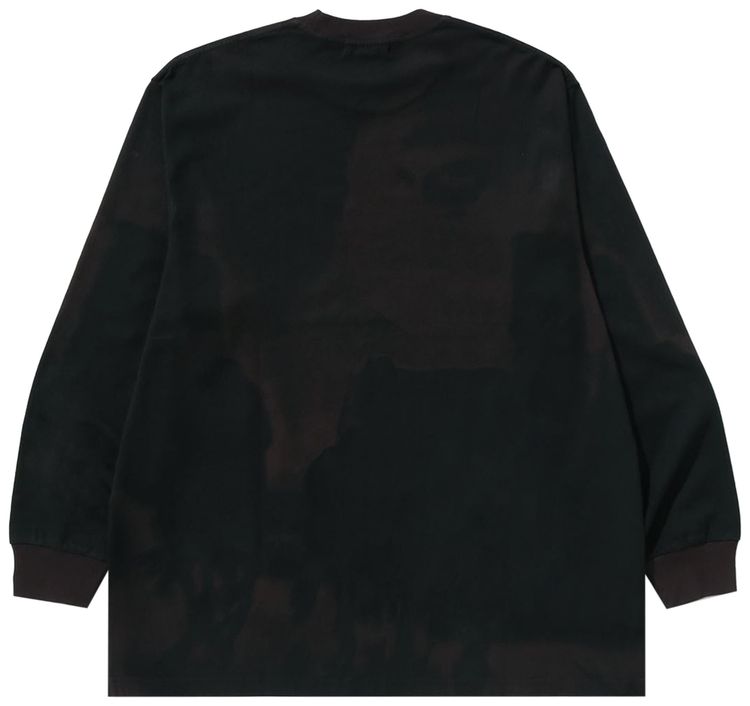 BAPE Overprint Logo Relaxed Fit Long Sleeve Tee Black